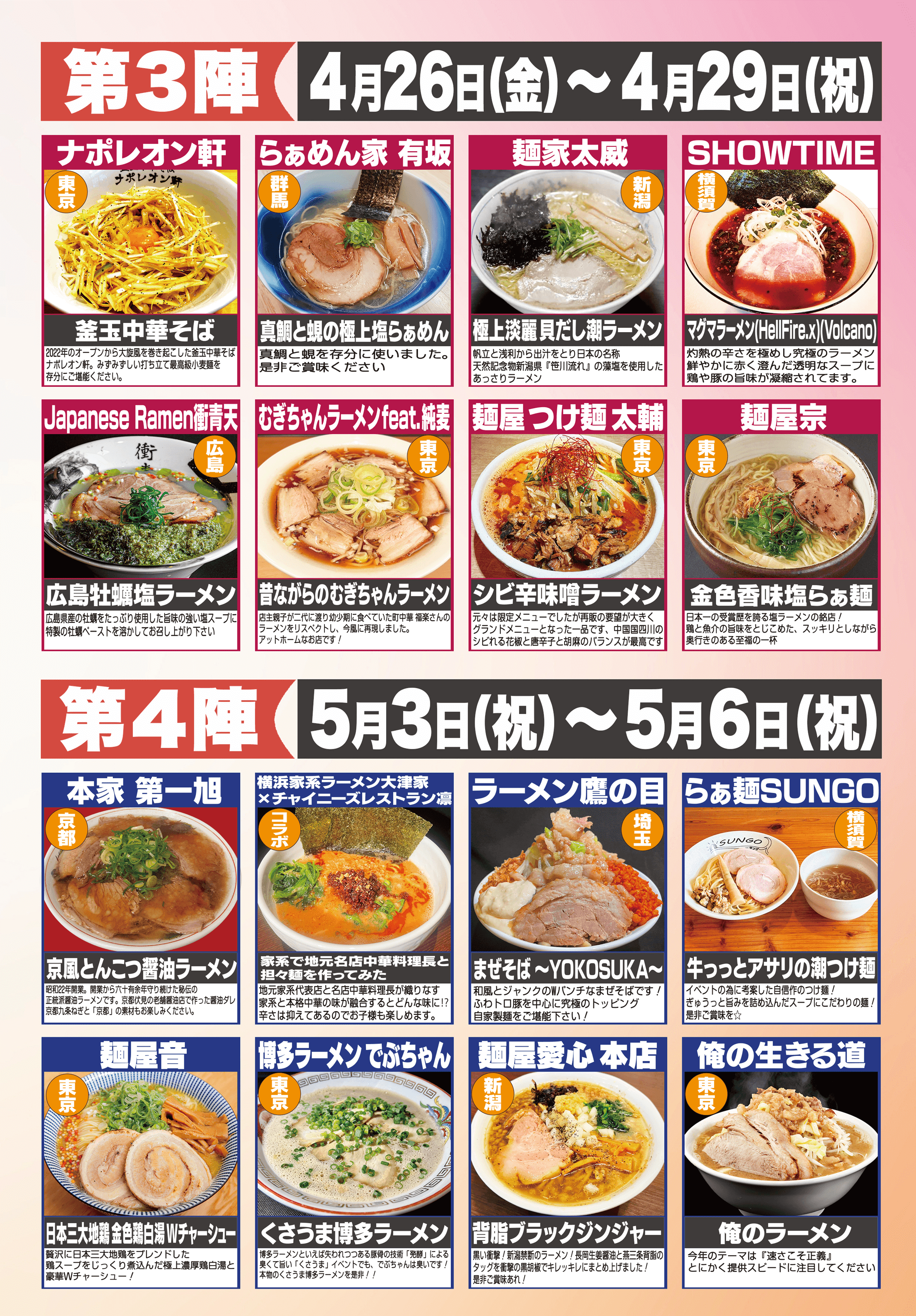 大つけ麺博Presents よこすかラーメン艦隊　横須賀市三笠公園で初開催！